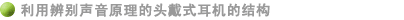 利用辨别声音原理的头戴式耳机的结构