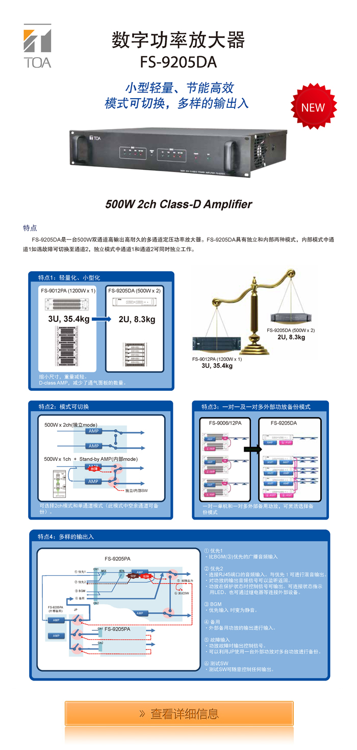 数字功率放大器 FS-9205DA